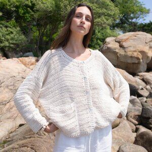 NWOT Honest Cotton Manuela Cream Cardigan